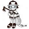 Lovely Swirly Firefighters - 10 Machine Embroidery Designs - Image 7