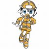 Lovely Swirly Firefighters - 10 Machine Embroidery Designs - Image 8