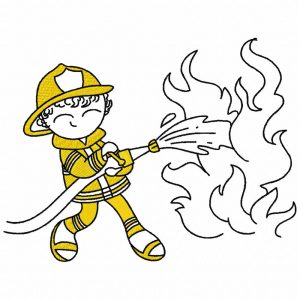 Lovely Swirly Firefighters - 10 Machine Embroidery Designs