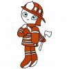 Lovely Swirly Firefighters - 10 Machine Embroidery Designs - Image 11