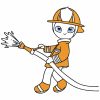 Lovely Swirly Firefighters - 10 Machine Embroidery Designs - Image 2