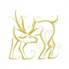 Outline Christmas Reindeers 10 Machine Embroidery Designs - Image 5