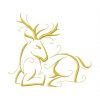 Outline Christmas Reindeers 10 Machine Embroidery Designs - Image 6