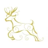 Outline Christmas Reindeers 10 Machine Embroidery Designs - Image 7