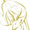 Outline Christmas Reindeers 10 Machine Embroidery Designs - Image 8