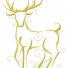 Outline Christmas Reindeers 10 Machine Embroidery Designs - Image 9