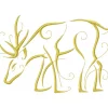 Outline Christmas Reindeers 10 Machine Embroidery Designs - Image 10
