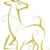 Outline Christmas Reindeers 10 Machine Embroidery Designs - Image 11