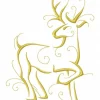 Outline Christmas Reindeers 10 Machine Embroidery Designs - Image 2