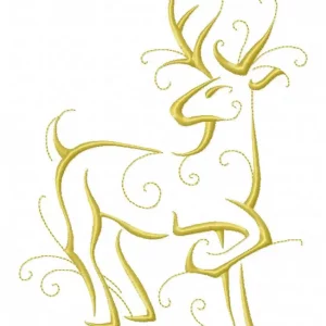 Outline Christmas Reindeers 10 Machine Embroidery Designs