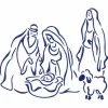 Outline Christmas Nativity Time 10 Machine Embroidery Designs - Image 5