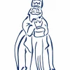 Outline Christmas Nativity Time 10 Machine Embroidery Designs - Image 9