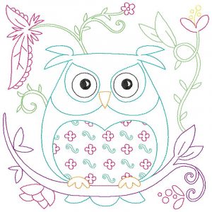 Owls & Flowers Blocks 12 Machine Embroidery Designs