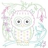 Owls & Flowers Blocks 12 Machine Embroidery Designs - Image 2