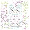 Owls & Flowers Blocks 12 Machine Embroidery Designs - Image 9