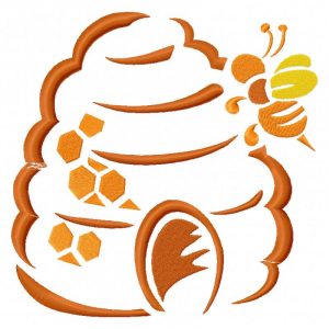 Outline Little Bee 14 Machine Embroidery Designs