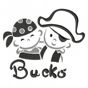 Outline Little Pirates 16 Machine Embroidery Designs