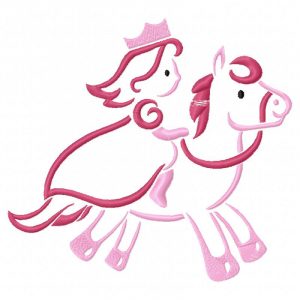 Outline Little Princess 14 Machine Embroidery Designs
