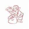 Outline Santa 10 Machine Embroidery Designs - Image 5
