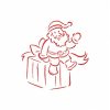 Outline Santa 10 Machine Embroidery Designs - Image 6