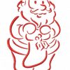 Outline Santa 10 Machine Embroidery Designs - Image 7