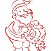 Outline Santa 10 Machine Embroidery Designs - Image 8