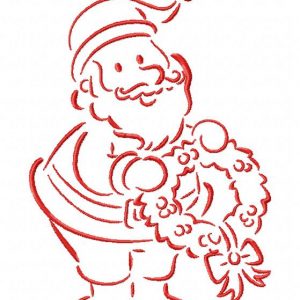 Outline Santa 10 Machine Embroidery Designs