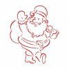 Outline Santa 10 Machine Embroidery Designs - Image 9