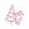 Outline Santa 10 Machine Embroidery Designs - Image 10