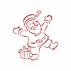 Outline Santa 10 Machine Embroidery Designs - Image 11