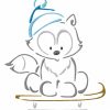 Outline Winter Animals 10 Machine Embroidery Designs - Image 4