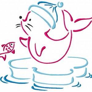 Outline Winter Animals 10 Machine Embroidery Designs