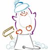 Outline Winter Animals 10 Machine Embroidery Designs - Image 11