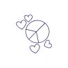 Outline Peace Signs 10 Machine Embroidery Designs - Image 3