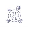 Outline Peace Signs 10 Machine Embroidery Designs - Image 5