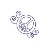 Outline Peace Signs 10 Machine Embroidery Designs - Image 8