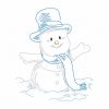 Snowmen Color Sketches 10 Machine Embroidery Designs - Image 3