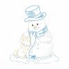 Snowmen Color Sketches 10 Machine Embroidery Designs - Image 5