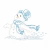 Snowmen Color Sketches 10 Machine Embroidery Designs - Image 6