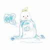Snowmen Color Sketches 10 Machine Embroidery Designs - Image 7