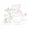 Snowmen Color Sketches 10 Machine Embroidery Designs - Image 8