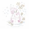Snowmen Color Sketches 10 Machine Embroidery Designs - Image 9