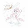 Snowmen Color Sketches 10 Machine Embroidery Designs - Image 10