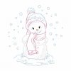 Snowmen Color Sketches 10 Machine Embroidery Designs - Image 2