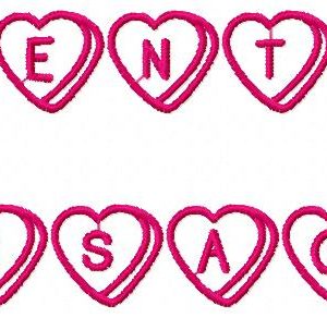 Valentine Messages Font 75 Machine Embroidery Designs