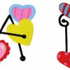 Alphabet Heart Font 30 Machine Embroidery Designs - Image 2