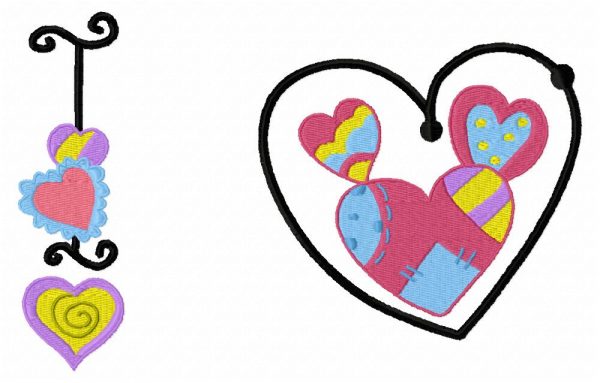 Alphabet Heart Font 30 Machine Embroidery Designs